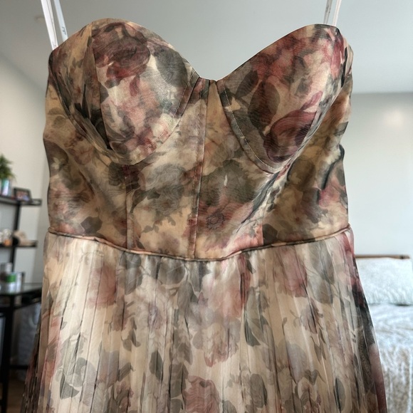 Lulu's Strapless Floral Maxi Dress - Picture 3 of 6